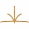 Ekena Millwork Davenport Rough Sawn Timber Gable Bracket, Western Red Cedar, 108"W x 63"H x 2"D x 4"F, 14/12 Pitch GBW108X63X0204DAV00RWR - alternate 1
